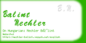 balint mechler business card